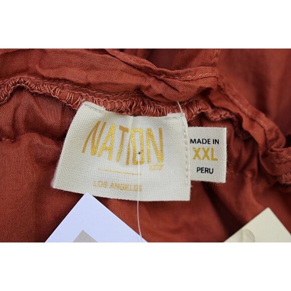 New w/Tags - Nation LTD- Sequoia Voluminous A-Line Maxi Dress in Rust, size XXL - Picture 4 of 16